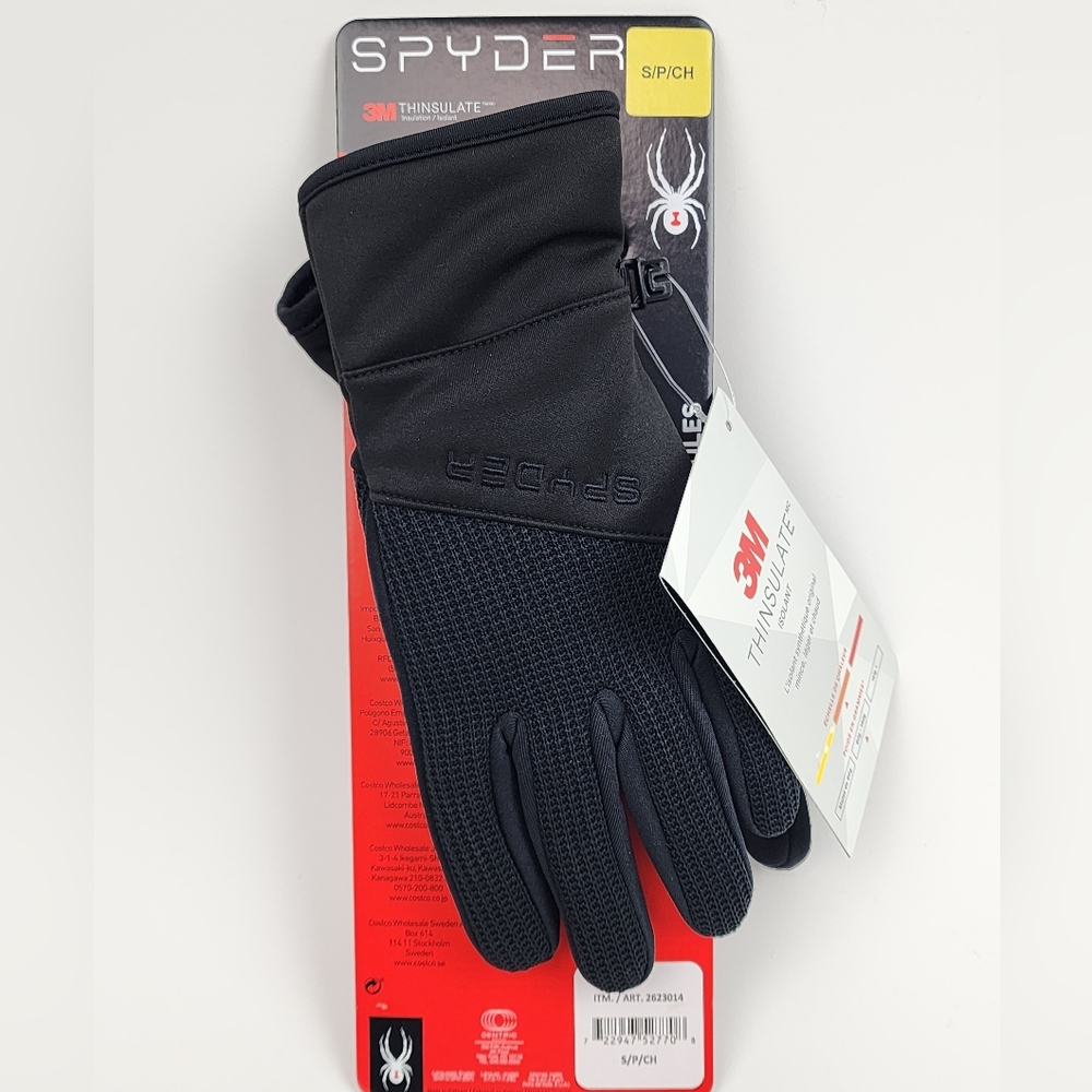 NEW Men’s Spyder Core Conduct Glove in Black Choose Size